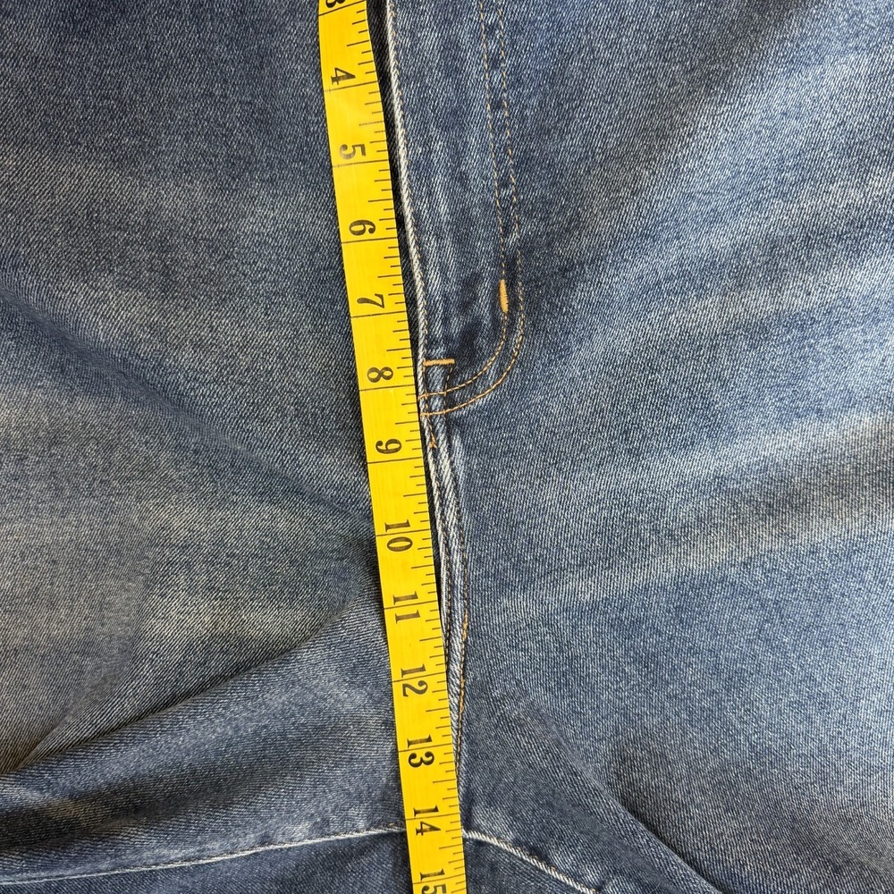 Lane Bryant Medium Wash Distressed Patched Girlfriend Jeans Size 28W - Picture 5 of 9